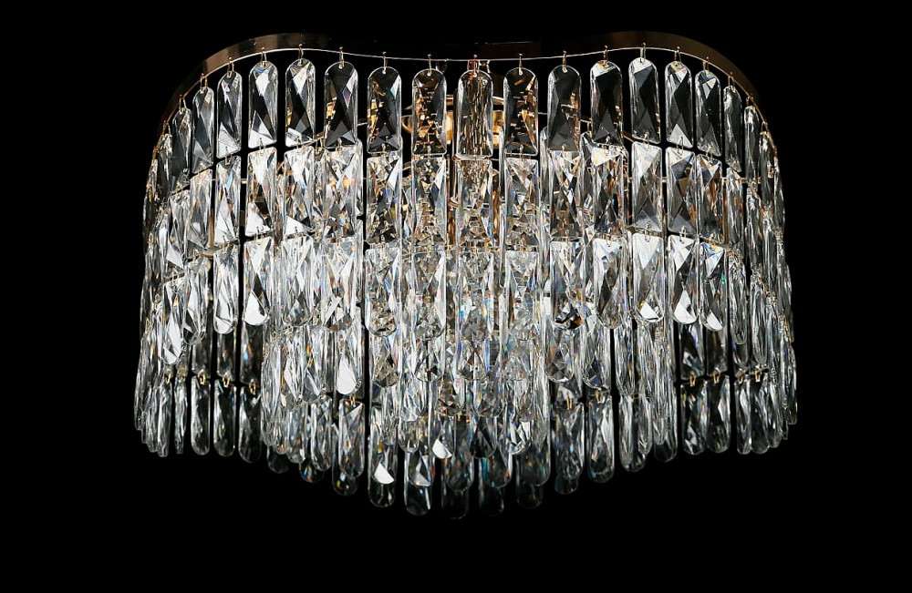 Кришталева люстра Splendid Ray LGH90349/9 (FGD) стельова люстра в золоті з кристалами E14