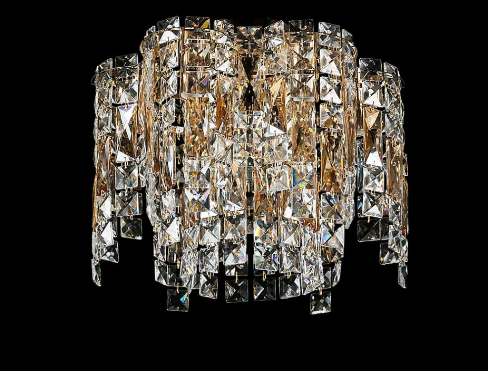 Кришталева люстра Splendid Ray LGH90360/6 (FGD) — стельова люстра з кришталем золото 40 см, висота 33 см, на 6 лампочок Кришталева люстра Splendid Ray LGH90360/6 (FGD) — стельова люстра з кришталем золото 40 см, висота 33 см, на 6 лампочок