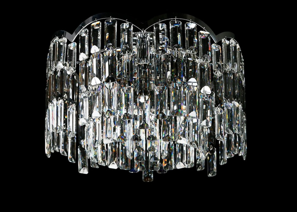 Кришталева люстра Splendid Ray LGH90353/7 (CR) — стельова люстра з хромом і кришталем E14