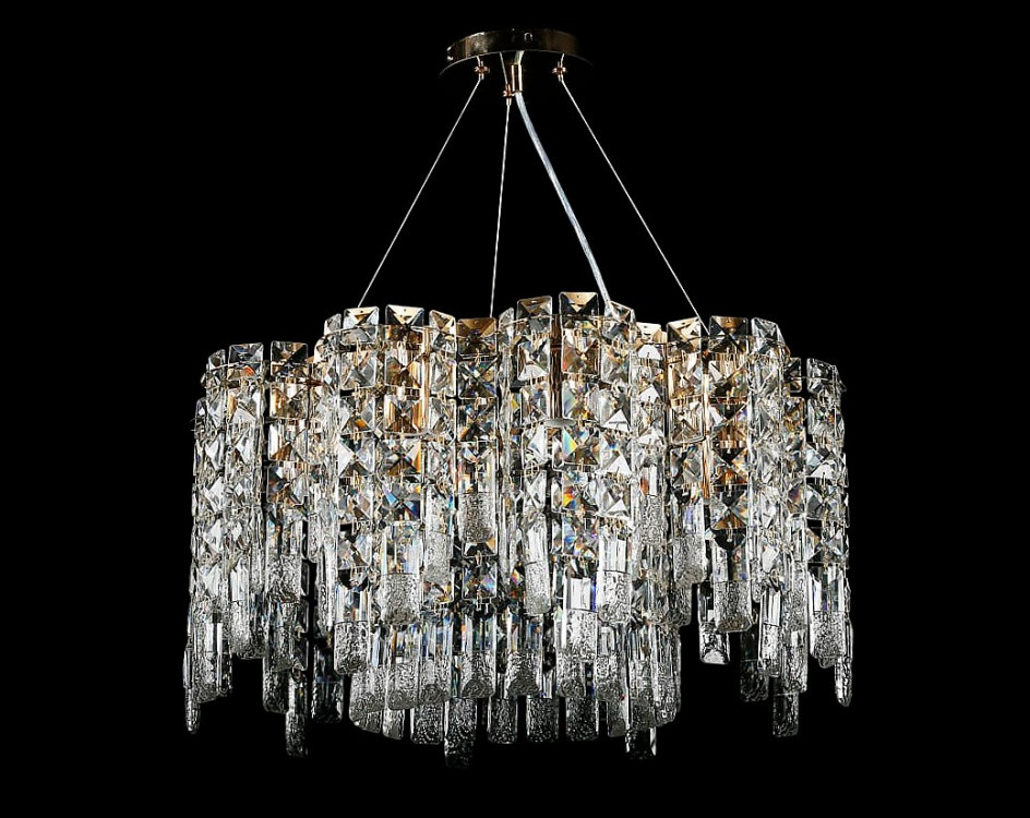 Кришталева люстра Splendid Ray LGH90357/10 (FGD) — підвісна люстра в золоті з кришталем Кришталева люстра Splendid Ray LGH90357/10 (FGD) — підвісна люстра в золоті з кришталем