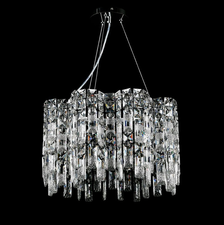 Кришталева люстра Splendid Ray LGH90358/8 (CR) підвісна люстра з регульованою висотою та прозорими кришталевими елементами Кришталева люстра Splendid Ray LGH90358/8 (CR) підвісна люстра з регульованою висотою та прозорими кришталевими елементами