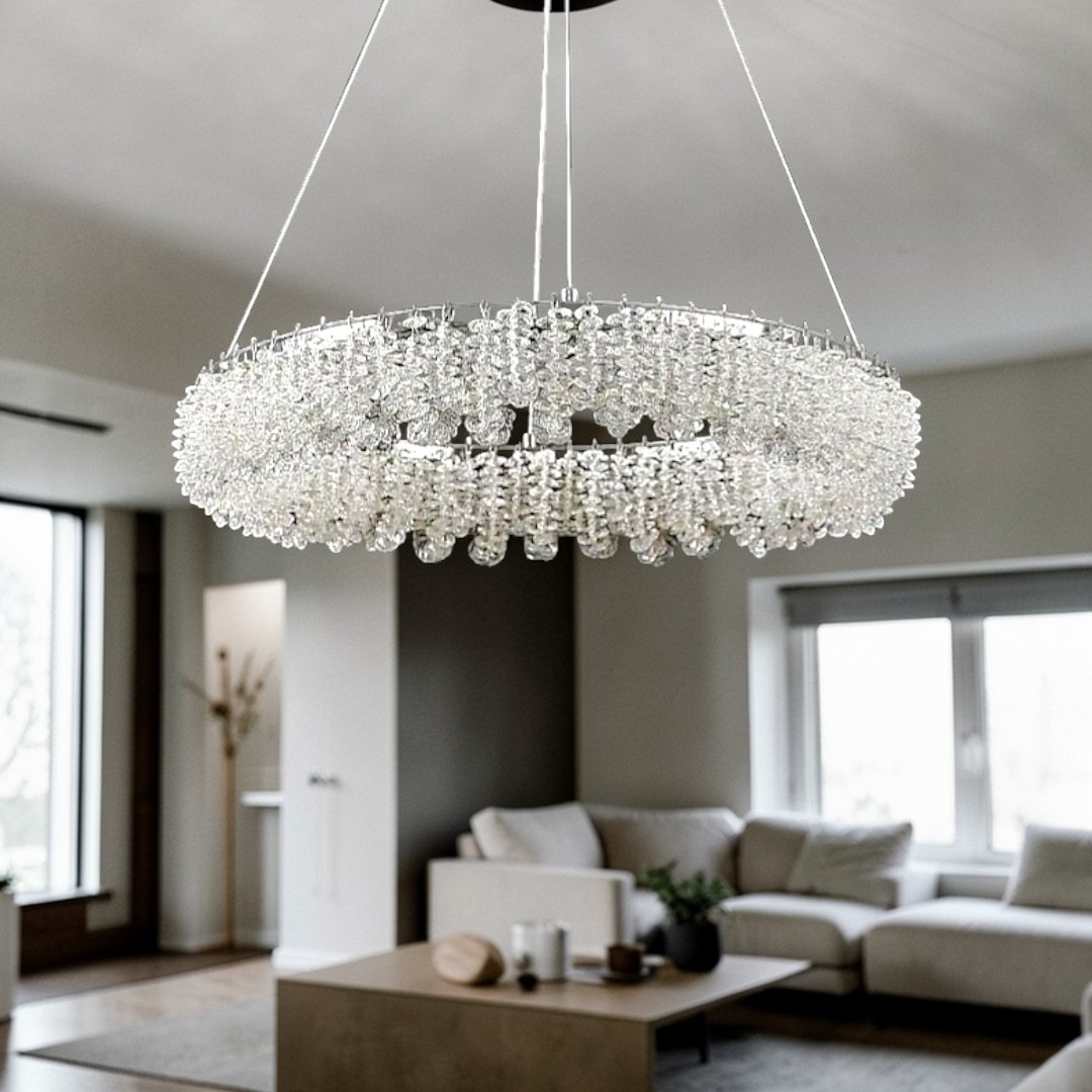 Сучасна підвісна LED-люстра L33038/500/1 LED (CH) — хром, 90 Вт, діаметр 50 см, від 12 до 18 м2 Сучасна підвісна LED-люстра L33038/500/1 LED (CH) — хром, 90 Вт, діаметр 50 см, від 12 до 18 м2