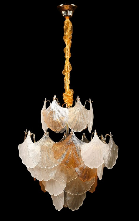 Люстра кришталева Splendid Ray LMD29070/8 (GD), 8 ламп, золото/білий/коричневий, сучасний стиль для дому