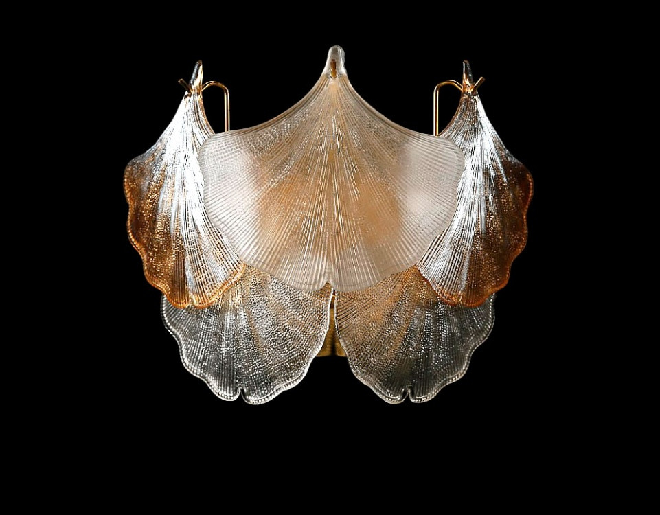 Бра кришталеве Splendid Ray BMD29070/1W (GD), 1 лампа, золото/білий/коричневий, 27 см, сучасний стиль для дому