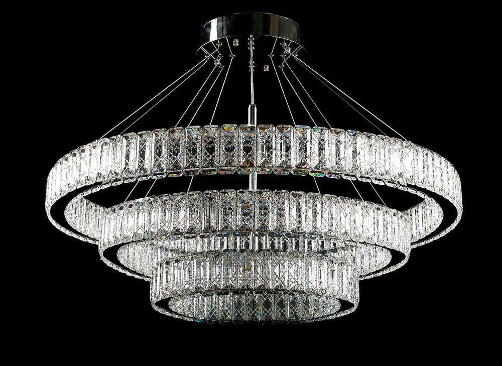 Люстра світлодіодна Splendid Ray L8560B/400+600+800/3 LED, 320W, хром, білий, сучасний стиль для дому Люстра світлодіодна Splendid Ray L8560B/400+600+800/3 LED, 320W, хром, білий, сучасний стиль для дому