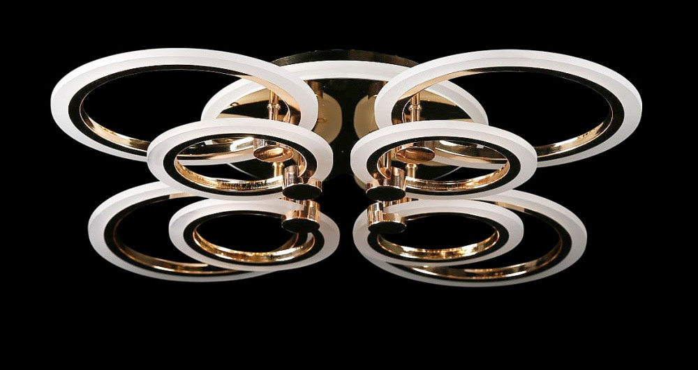 Люстра стельова LED Splendid Ray LK39557/4+4, 144W, золото/білий, сучасний стиль, діаметр 68 см Люстра стельова LED Splendid Ray LK39557/4+4, 144W, золото/білий, сучасний стиль, діаметр 68 см