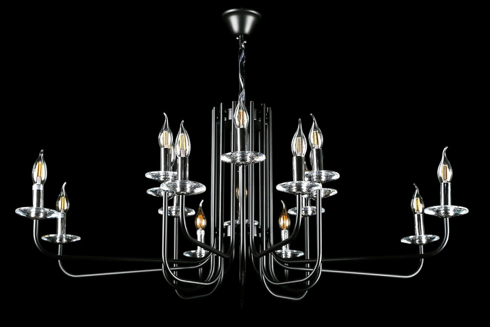 Люстра свічка LED Splendid Ray L60033/16, 16 ламп, кришталева, чорний та білий, сучасний стиль для дому Люстра свічка LED Splendid Ray L60033/16, 16 ламп, кришталева, чорний та білий, сучасний стиль для дому