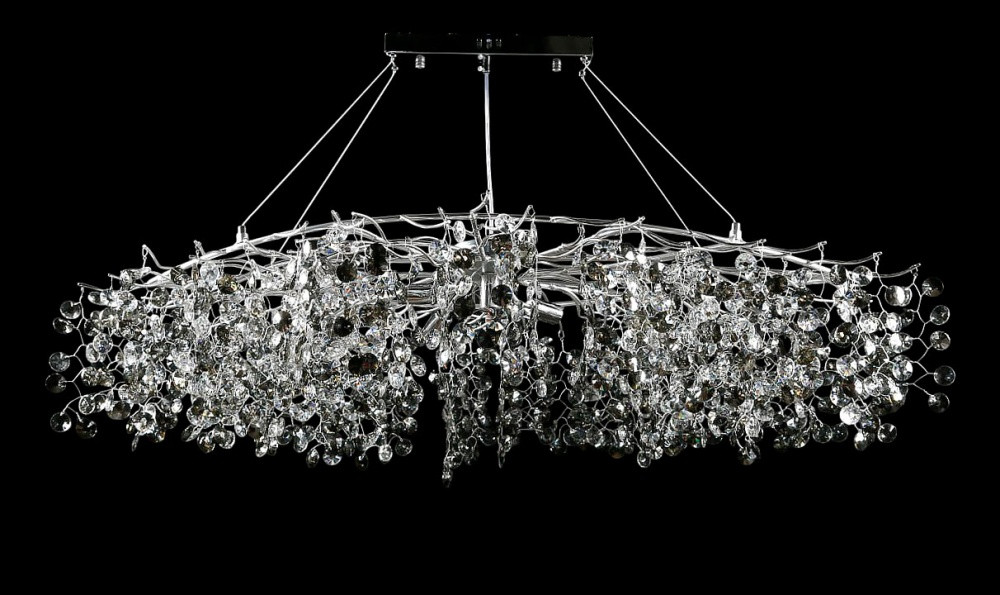Люстра кришталева Splendid Ray L02/L1200*60/12 (CH), 12 ламп, E14, хром, висота 55-115 см, діаметр 120 см Люстра кришталева Splendid Ray L02/L1200*60/12 (CH), 12 ламп, E14, хром, висота 55-115 см, діаметр 120 см