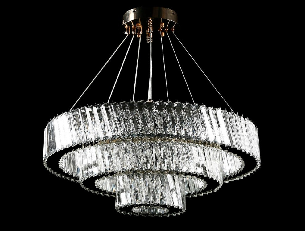 Люстра стельова LED Splendid Ray L228/600+400+200/3, золота, 3 лампи, регульована висота 30-130 см Люстра стельова LED Splendid Ray L228/600+400+200/3, золота, 3 лампи, регульована висота 30-130 см