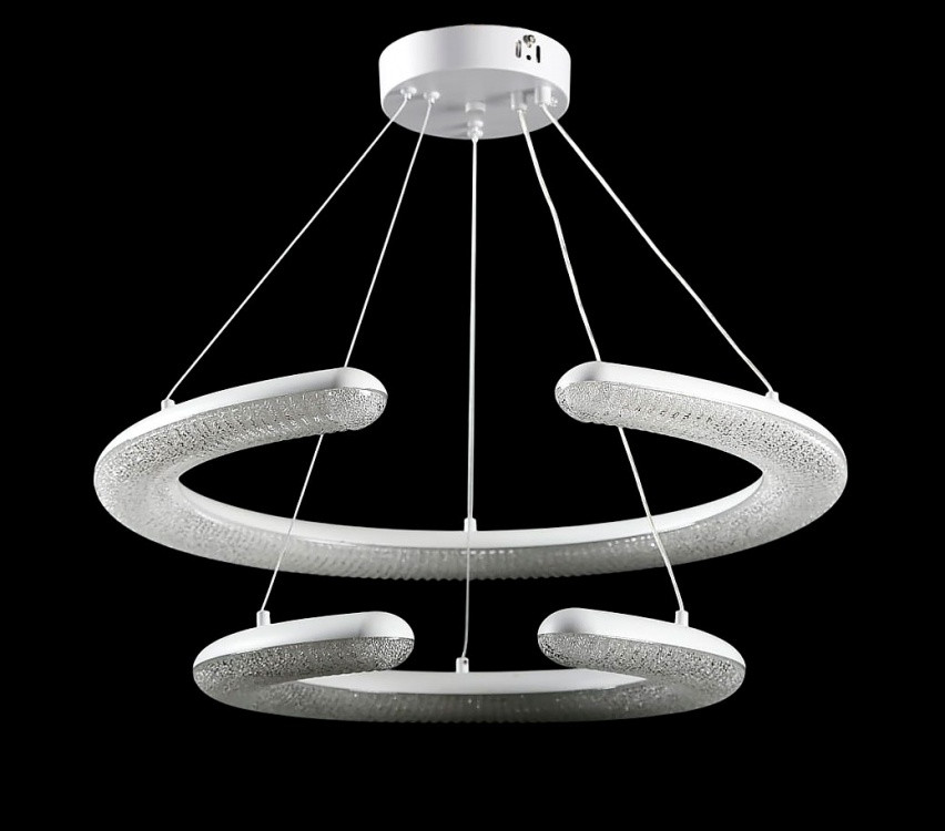 Люстра стельова LED Splendid Ray L110/600+400/2, 2 лампи, білий, регульована висота 30-130 см Люстра стельова LED Splendid Ray L110/600+400/2, 2 лампи, білий, регульована висота 30-130 см