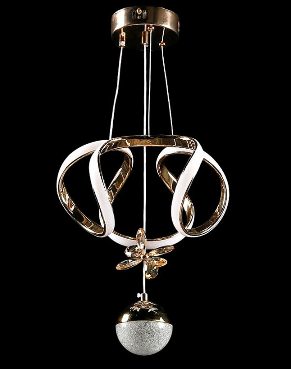 Люстра стельова LED Splendid Ray L123/2, 30W, золото, білий, сучасний стиль, регульована висота Люстра стельова LED Splendid Ray L123/2, 30W, золото, білий, сучасний стиль, регульована висота