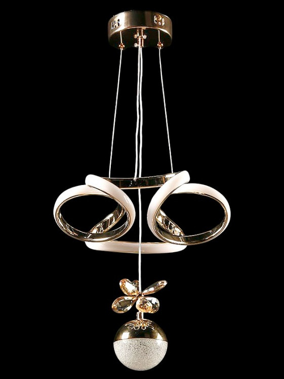Люстра стельова LED Splendid Ray L124/2, 2 лампи, золото, білий, регульована висота 30-120 см Люстра стельова LED Splendid Ray L124/2, 2 лампи, золото, білий, регульована висота 30-120 см