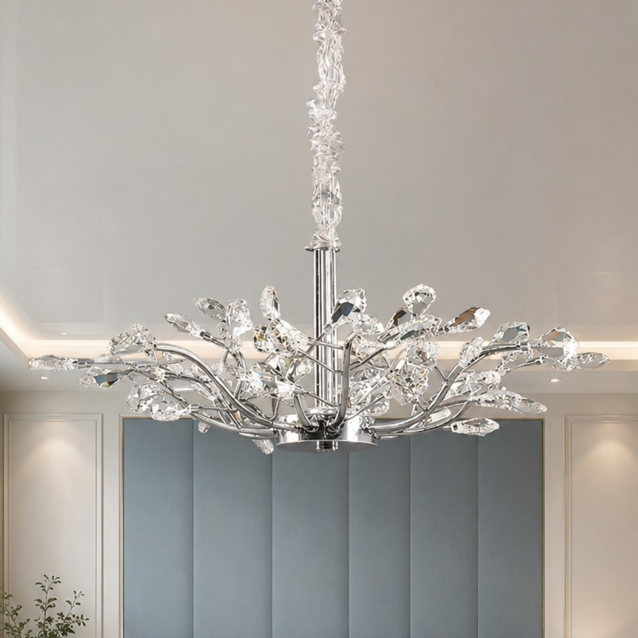 Шикарна кришталева Led люстра L2503/890/64 (SL) Шикарна кришталева Led люстра L2503/890/64 (SL)
