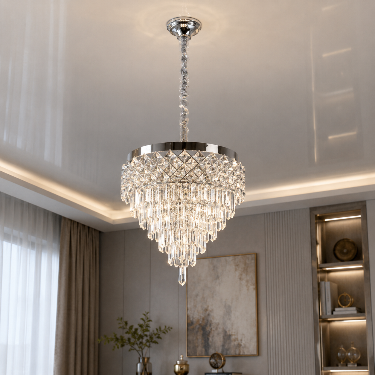 Кришталева LED люстра Splendid Ray L9041/450/1 LED (CH+Clear)