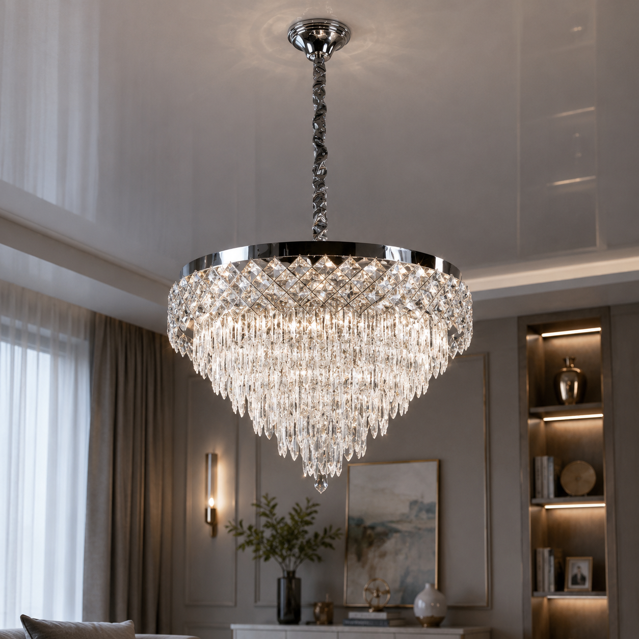 Кришталева LED люстра Splendid Ray L9041/600/1 LED (CH+Clear)