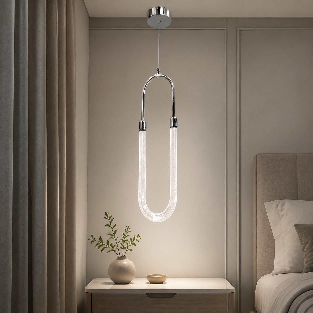 Люстра No 5052/1CHСвітлодіодний підвісний світильник Artlight 5052/1CH, 7 Вт, хром
