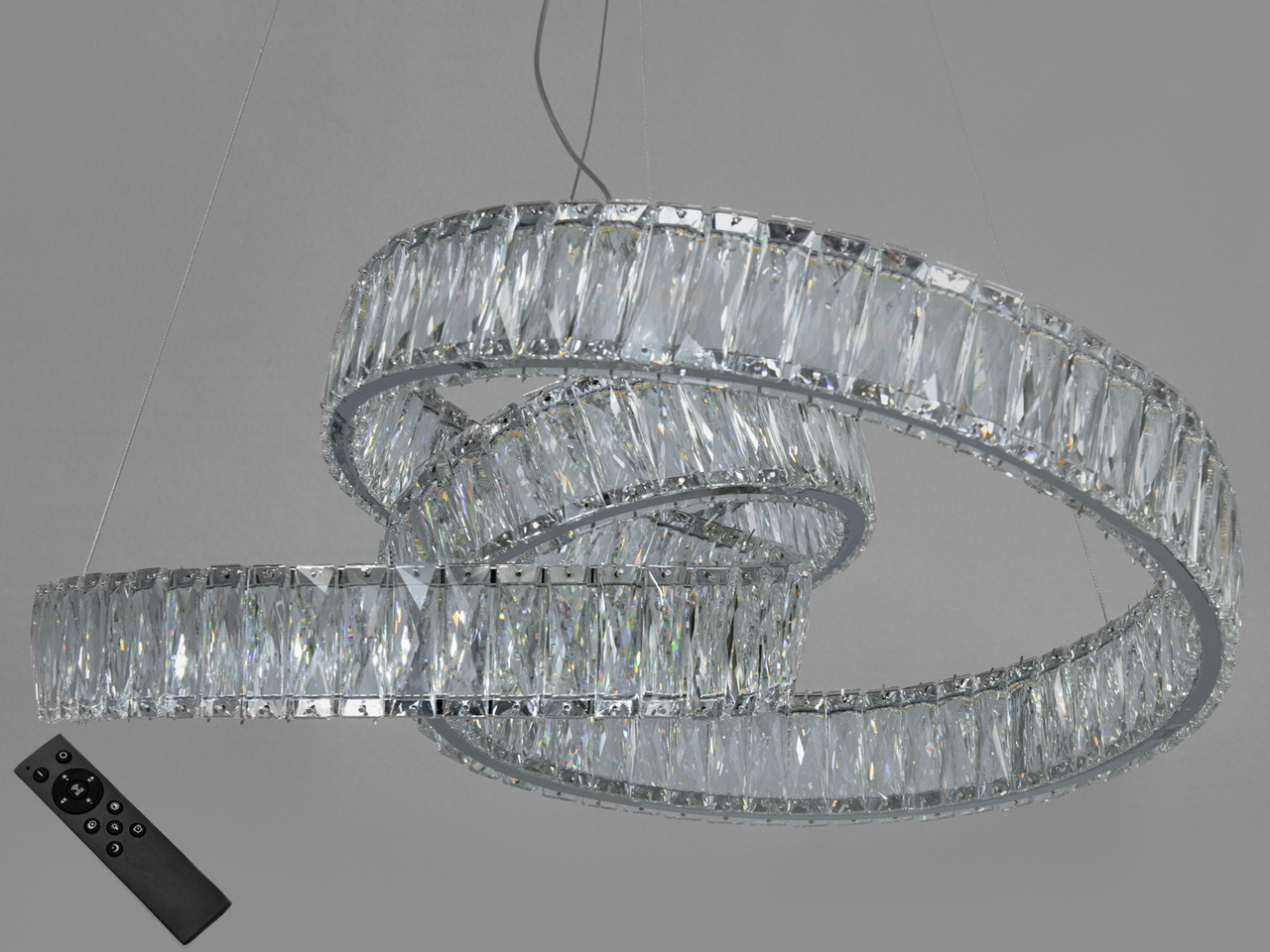 Люстра стельова LED Diasha 531/600CH, 80W, хром, кристалічна, преміум стиль, висота 115 см, діаметр 65 см Люстра стельова LED Diasha 531/600CH, 80W, хром, кристалічна, преміум стиль, висота 115 см, діаметр 65 см
