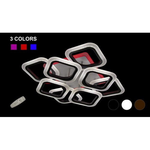 Люстра Linisoln 5588-4+4S BK LED-3 LED з димером білий/чорний 4 лампи Люстра Linisoln 5588-4+4S BK LED-3 LED з димером білий/чорний 4 лампи