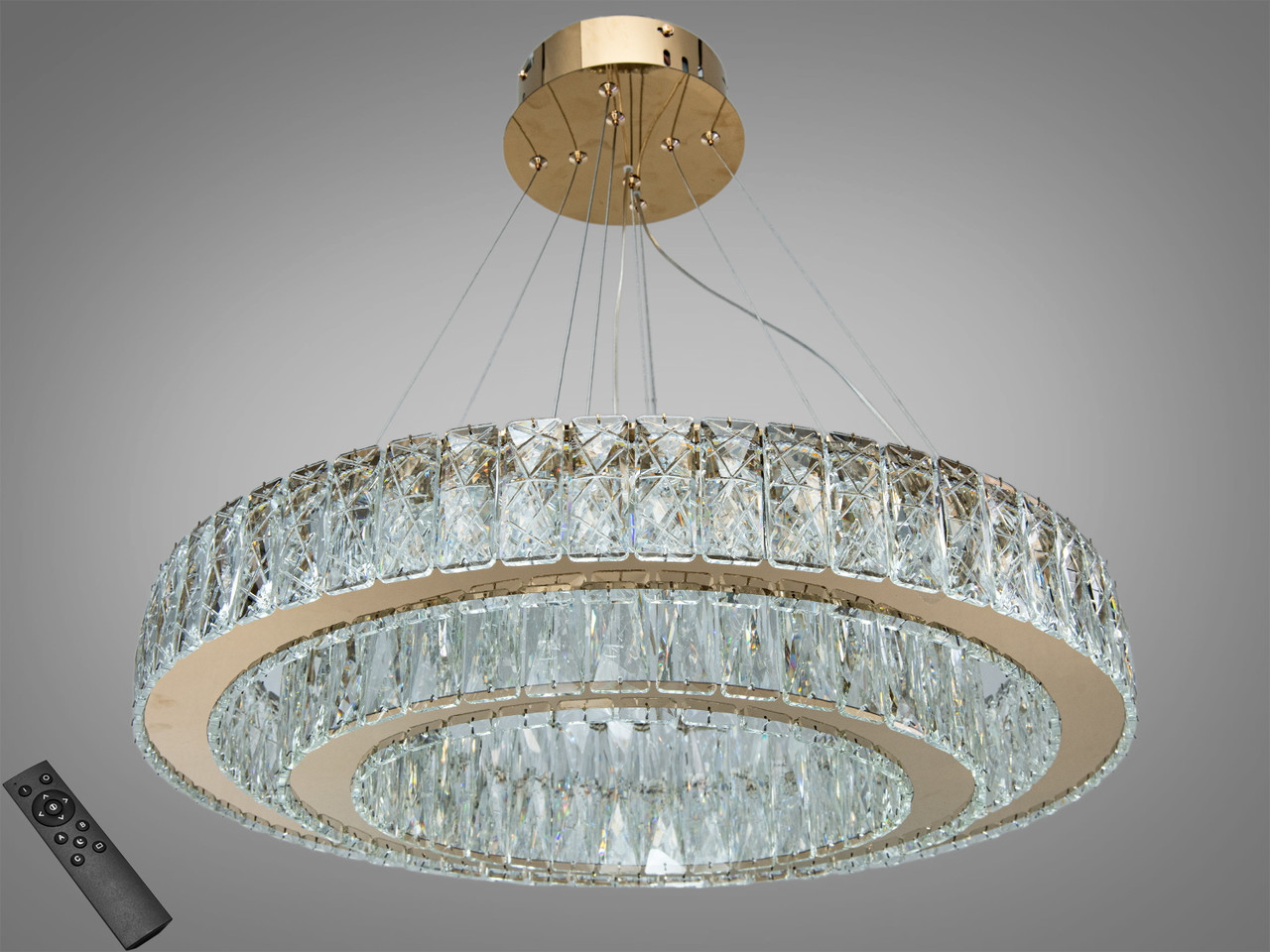 Люстра LED Diasha 575/600+420G золото 105 Вт пульт Люстра LED Diasha 575/600+420G золото 105 Вт пульт