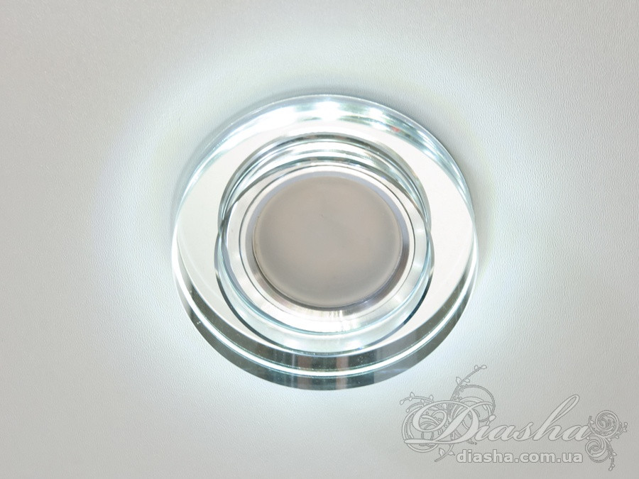 Врізний світильник точковий LED Diasha 6018WH MR16, 40W, IP20, діаметр 9 см, скло, сучасний стиль Врізний світильник точковий LED Diasha 6018WH MR16, 40W, IP20, діаметр 9 см, скло, сучасний стиль