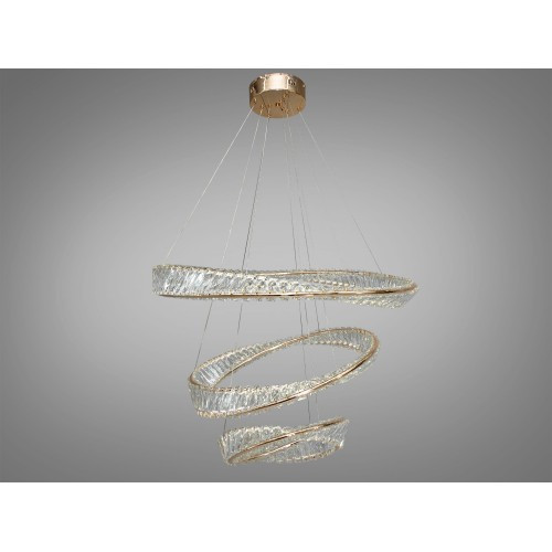 Люстра кршталеві кільця Linisoln 6105-80*60*40 FG метал, кришталь LED 150Вт 20-25м² 100-50см Люстра кршталеві кільця Linisoln 6105-80*60*40 FG метал, кришталь LED 150Вт 20-25м² 100-50см