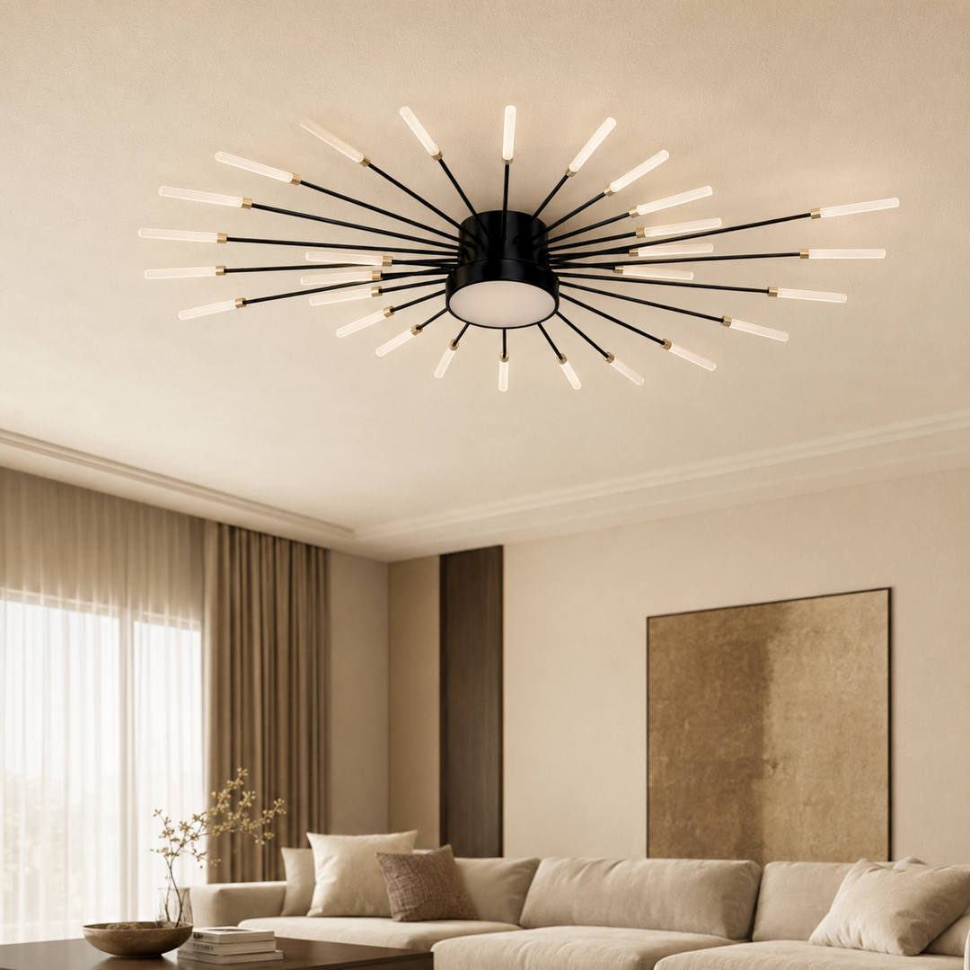 Світлодіодна люстра стельова Artlight 6472/28BK, 19 Вт, чорна