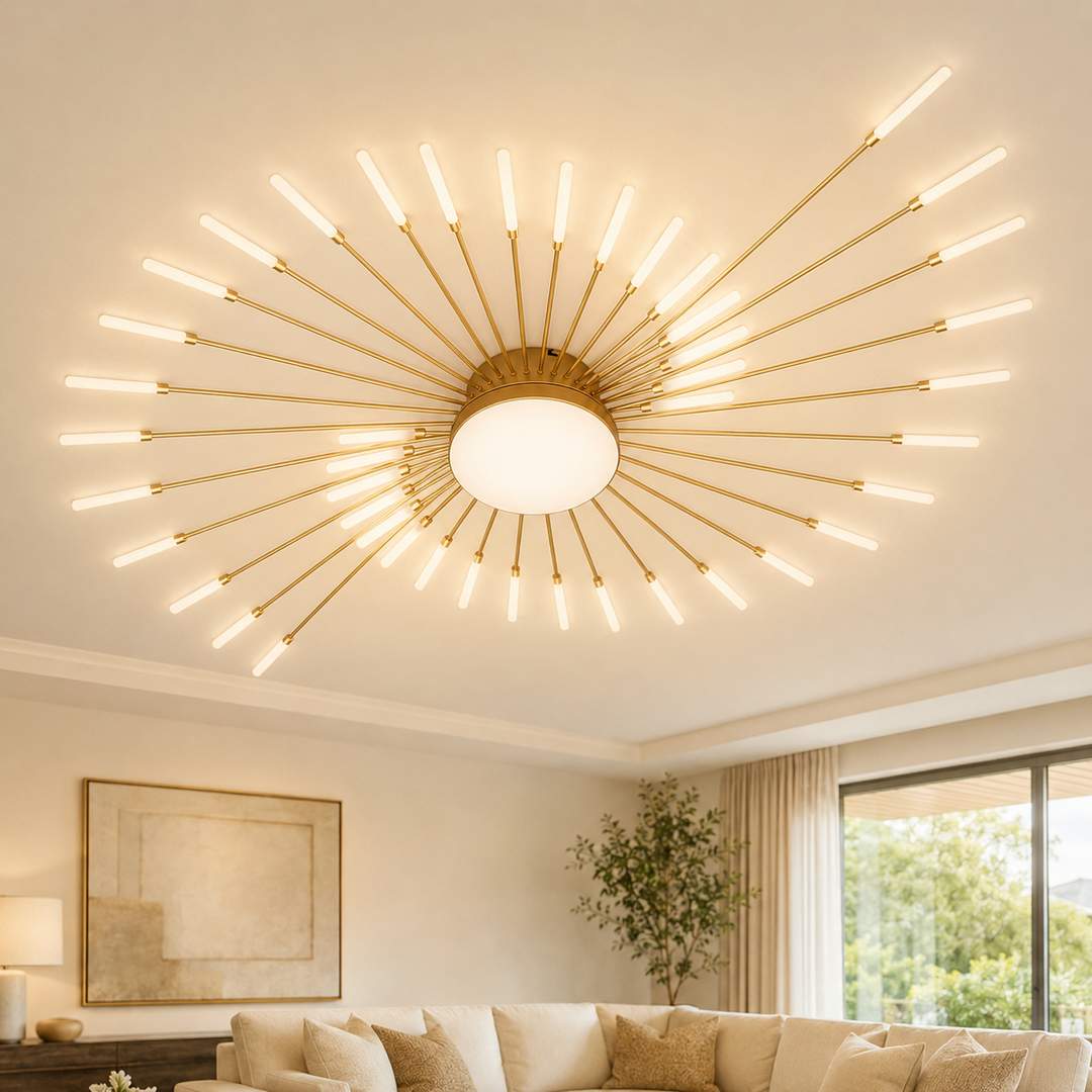 Світлодіодна люстра стельова Artlight 6472/42GD, 23 Вт, сатинове золото Світлодіодна люстра стельова Artlight 6472/42GD, 23 Вт, сатинове золото