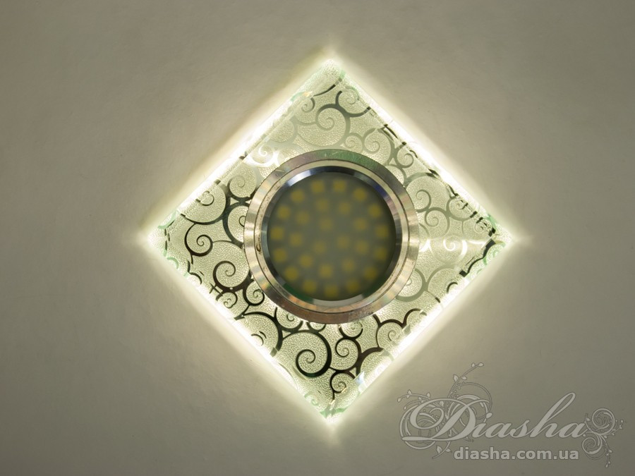 Врізний точковий світильник LED Diasha 7070S, 9 см, скло, IP20, для коридору, вітальні