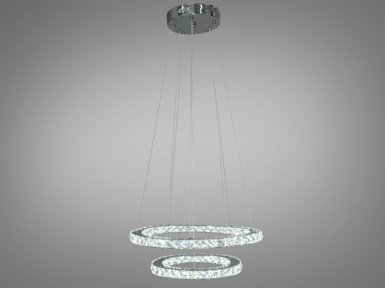 Люстра стельова LED Diasha 7206-6W/480+340HR, 55W, 3025 лм, хром, стильний дизайн для коридору, вітальні, спальні Люстра стельова LED Diasha 7206-6W/480+340HR, 55W, 3025 лм, хром, стильний дизайн для коридору, вітальні, спальні
