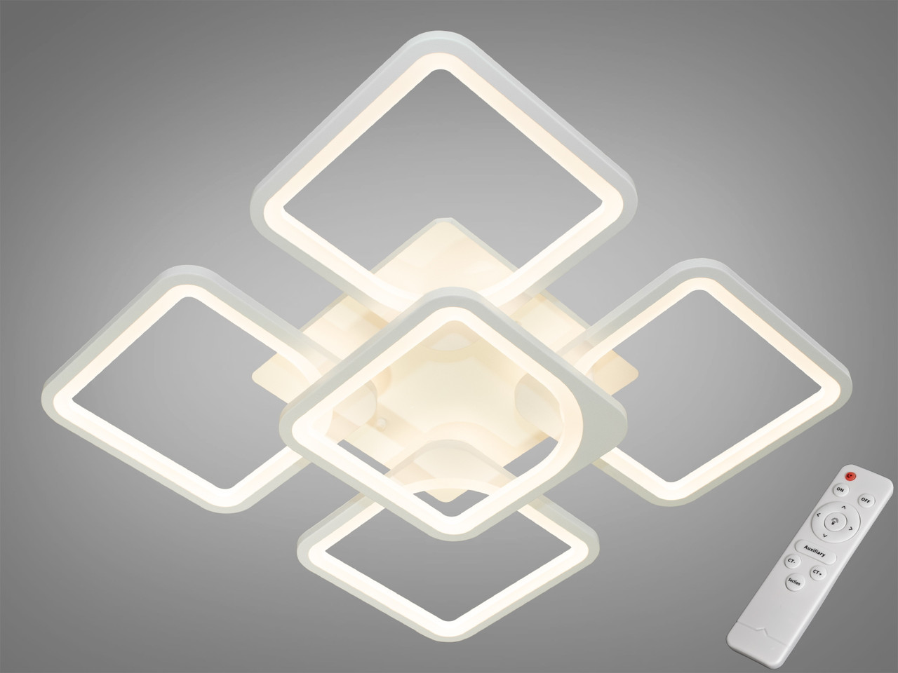 Світильник стельовий LED Diasha 8060/4+1WH 115W, білий, 57 см, сучасний стиль Світильник стельовий LED Diasha 8060/4+1WH 115W, білий, 57 см, сучасний стиль