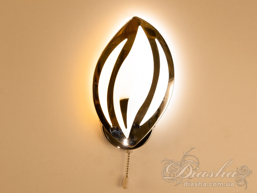 Бра настінне LED Diasha 8092/1G, 17W, золоте, металевий каркас, акриловий плафон, сучасний стиль для спальні Бра настінне LED Diasha 8092/1G, 17W, золоте, металевий каркас, акриловий плафон, сучасний стиль для спальні
