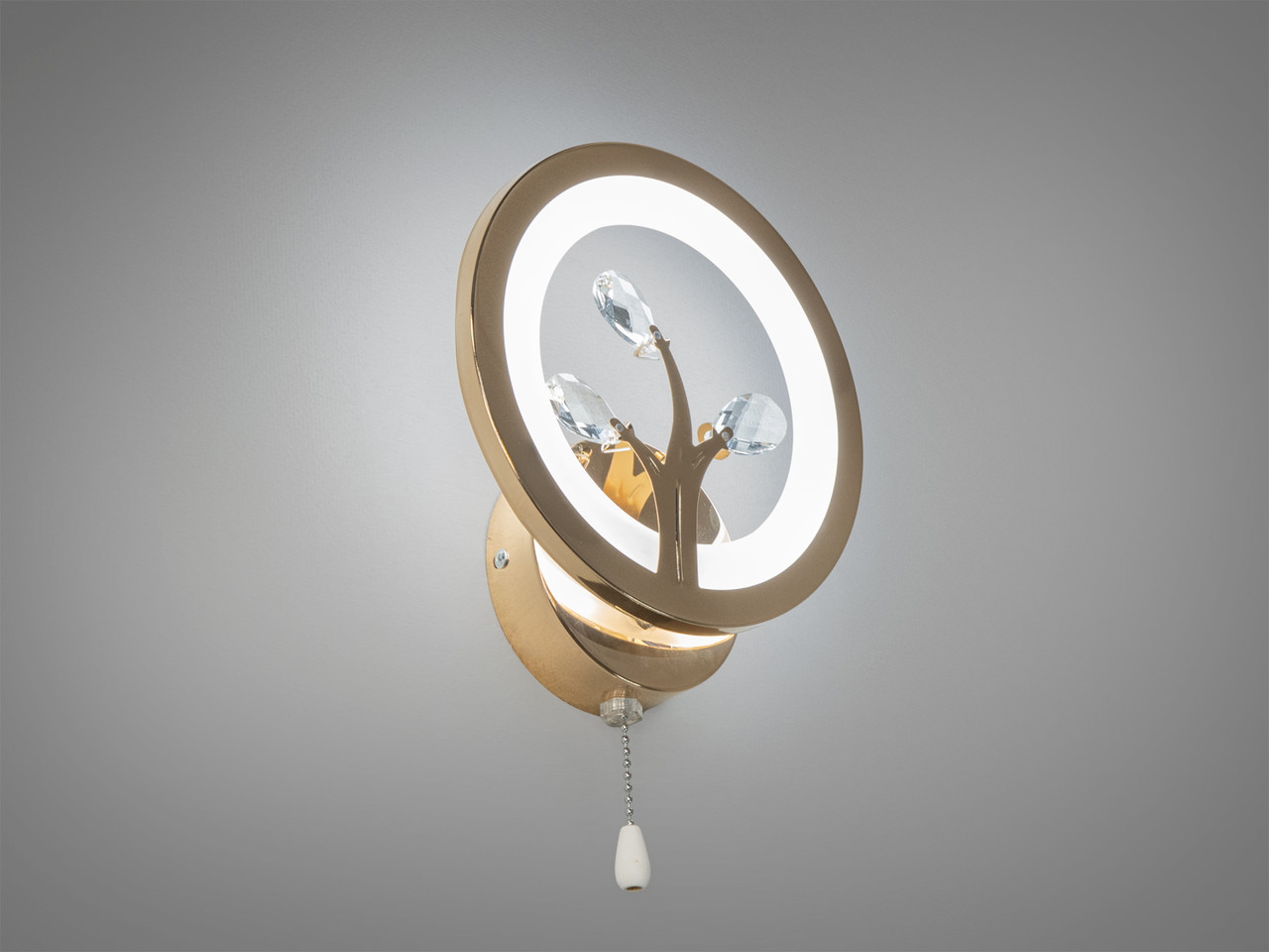 Світильник декоративний LED Diasha 8135/1G, 16W, золото, акриловий плафон, висота 22 см, IP20