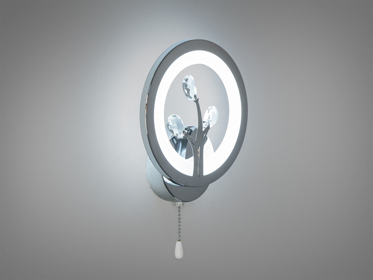 Світильник декоративний LED Diasha 8135/1HR, 16W, хром, приліжковий, IP20, 880 лм, висота 22 см, діаметр 19 см Світильник декоративний LED Diasha 8135/1HR, 16W, хром, приліжковий, IP20, 880 лм, висота 22 см, діаметр 19 см