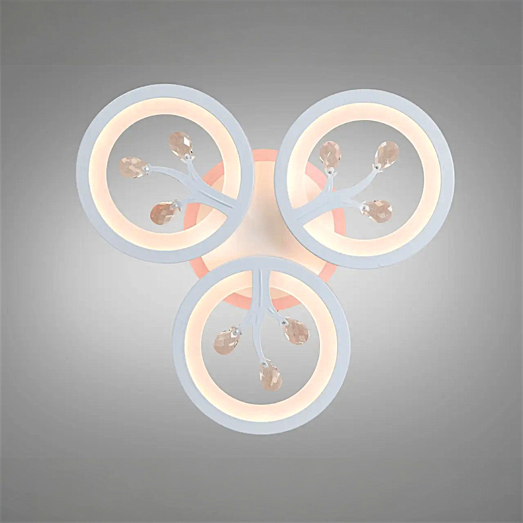 Стельовий LED-світильник Diasha 8135/3WH — 50 Вт, 3 кільця, диммер, пульт Стельовий LED-світильник Diasha 8135/3WH — 50 Вт, 3 кільця, диммер, пульт