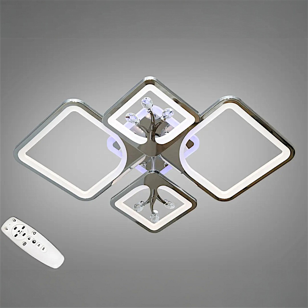 Сучасна стельова LED-люстра Diasha 8157/2+2HR LED 3color dimmer, 83W, 4565 lm, димер Сучасна стельова LED-люстра Diasha 8157/2+2HR LED 3color dimmer, 83W, 4565 lm, димер