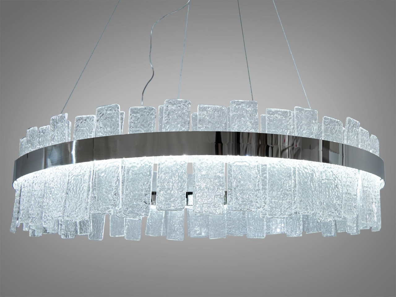 Підвісний світильник LED Diasha 817/800CH 190Вт, хром, регульована висота 80 см, для вітальні, коридору Підвісний світильник LED Diasha 817/800CH 190Вт, хром, регульована висота 80 см, для вітальні, коридору