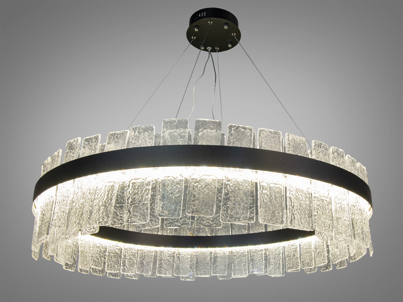 Стельова люстра LED Diasha 817/800PB 817, 190W, чорний кришталь, регульована висота, для вітальні, коридору, спальні Стельова люстра LED Diasha 817/800PB 817, 190W, чорний кришталь, регульована висота, для вітальні, коридору, спальні