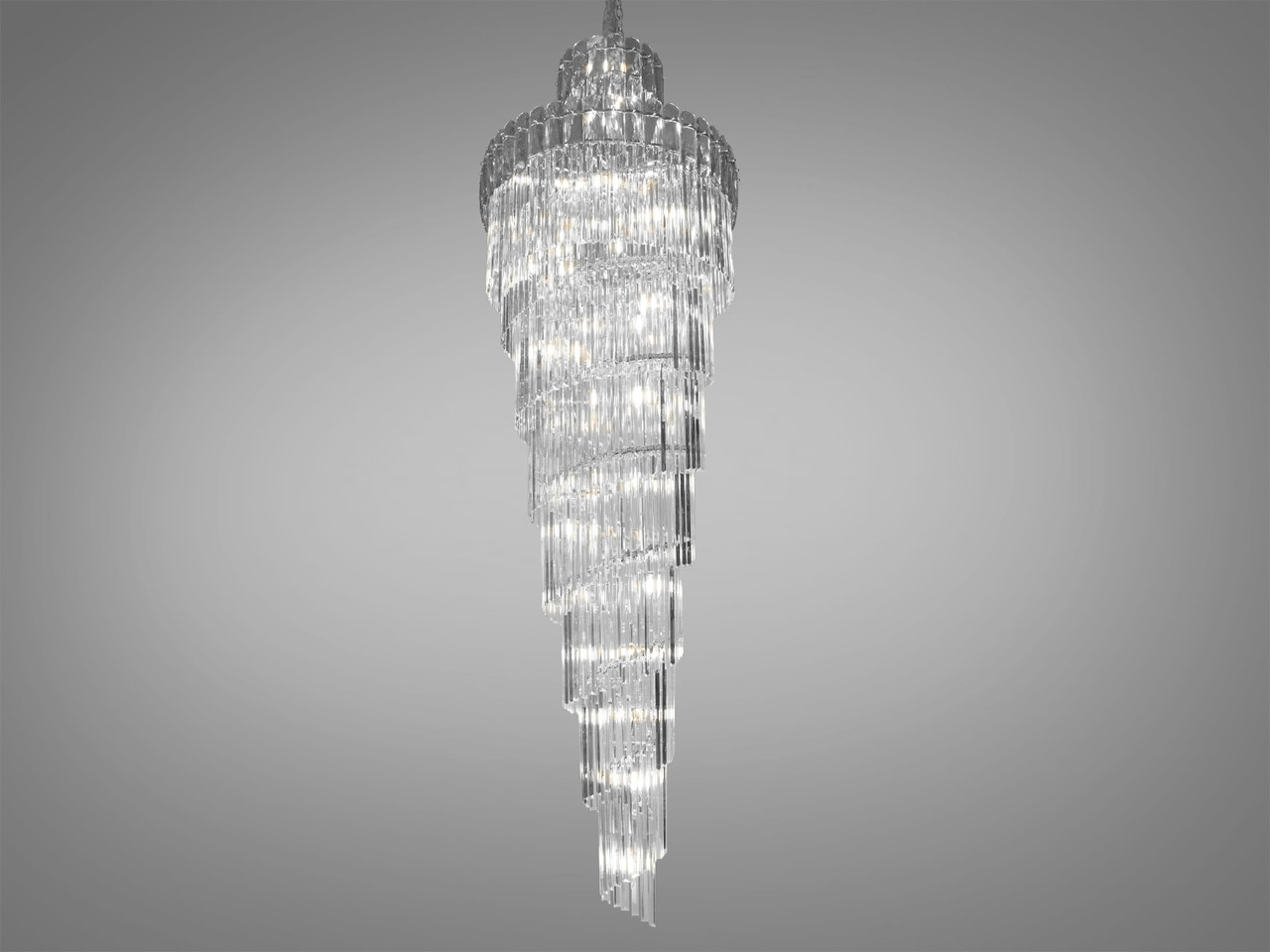 Люстра кришталева Diasha 82205/800xH2600HR 52, E14, хром, сучасний стиль, 360 см, IP20