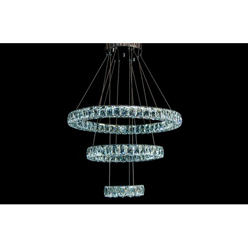 Люстра Linisoln 8282 хрустальна 60см LED 70Вт регулююча висота