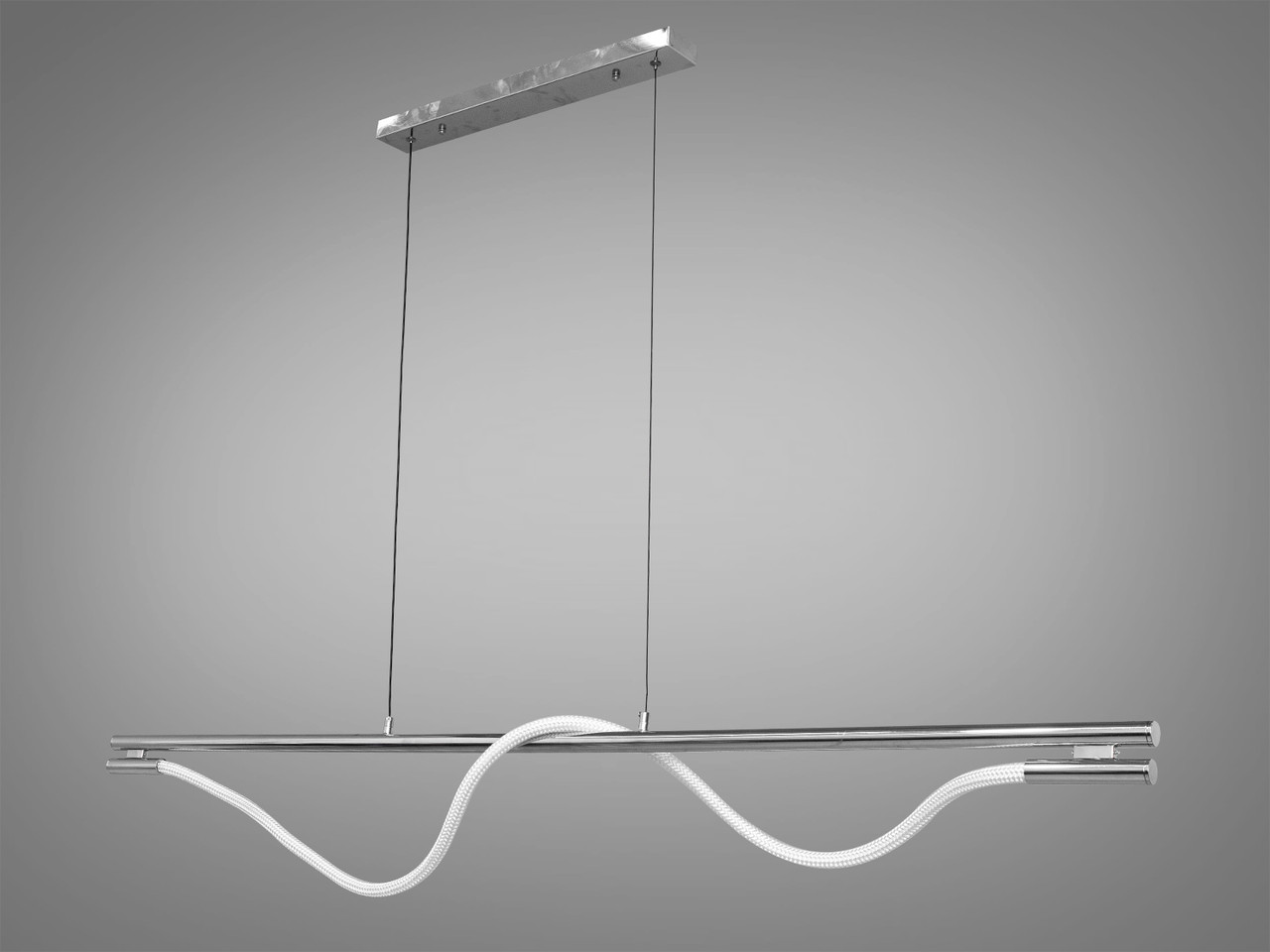 Люстра стельова LED Diasha 9609-L1600CH Шланг, 20W, срібляста, регульована висота, для ресторану та інтер'єру Люстра стельова LED Diasha 9609-L1600CH Шланг, 20W, срібляста, регульована висота, для ресторану та інтер'єру