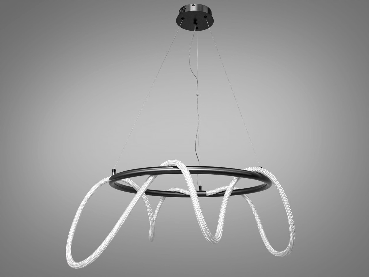 Стельова люстра LED Diasha 9752-D600BHR Мотузка, 32W, для офісу та дому, висота 140 см, IP20 Стельова люстра LED Diasha 9752-D600BHR Мотузка, 32W, для офісу та дому, висота 140 см, IP20
