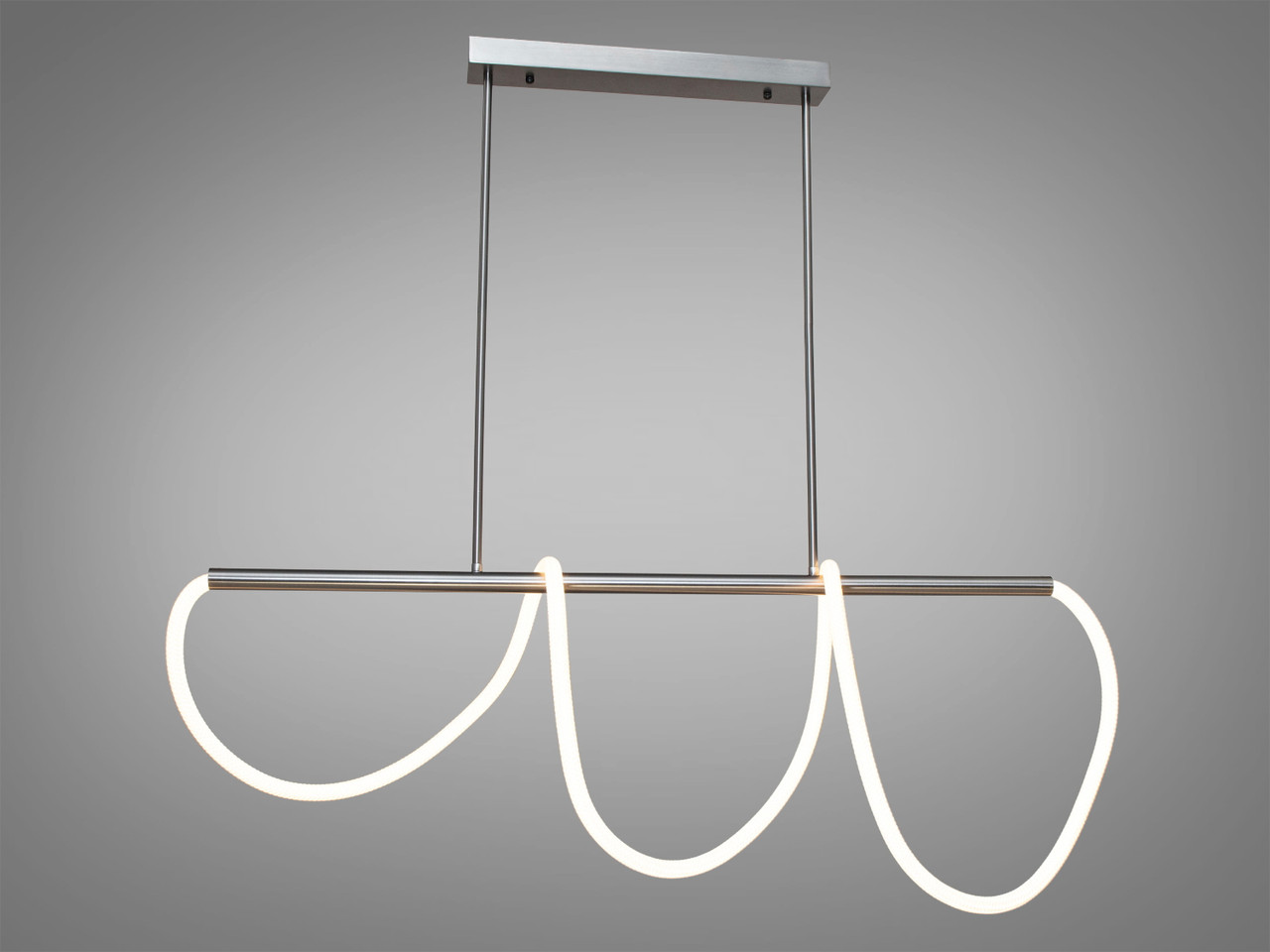 Стельова люстра LED Diasha 9752-L1200CH RopeLight, 32W, 1760 лм, хром, для офісу та дому