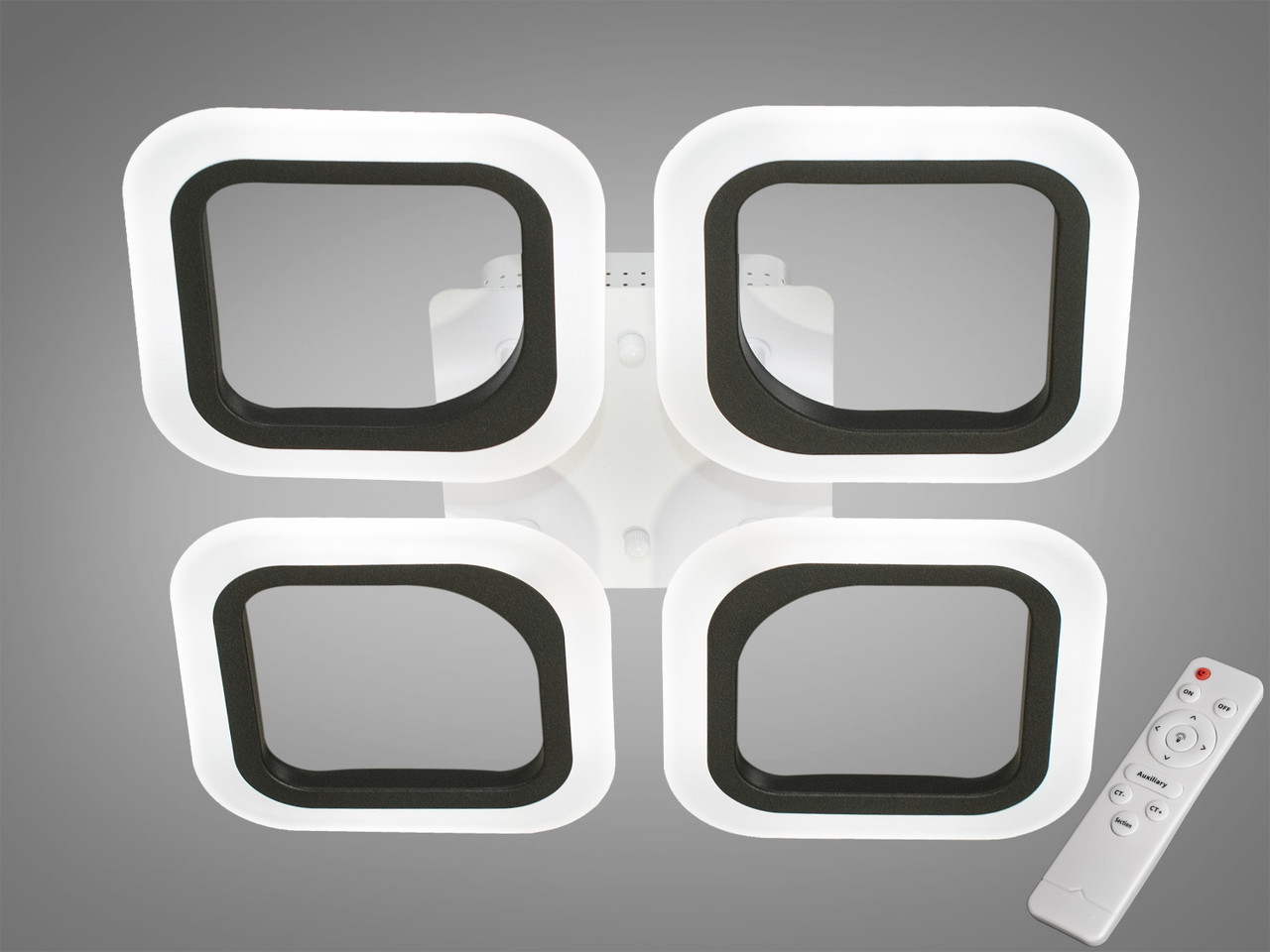 Люстра стельова LED Diasha AS8060/4BK, 55W, чорний, для коридору, вітальні, спальні, кухні, офісу