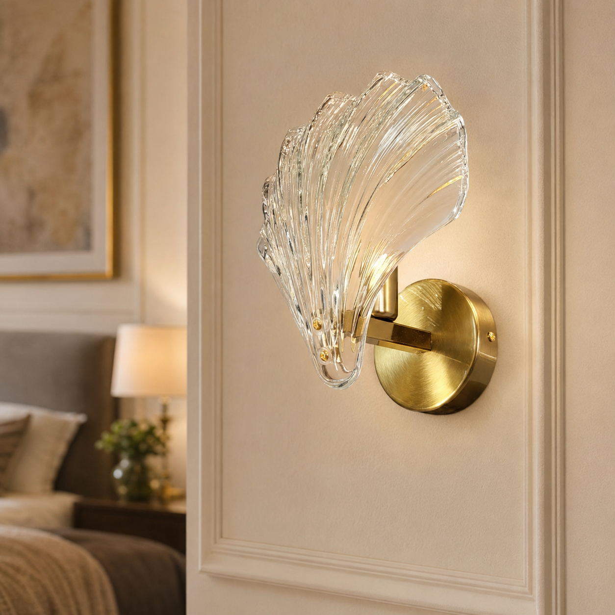 Настінне бра Artlight B1833GDWALL, 1 лампа E14, латунь і прозоре скло Настінне бра Artlight B1833GDWALL, 1 лампа E14, латунь і прозоре скло