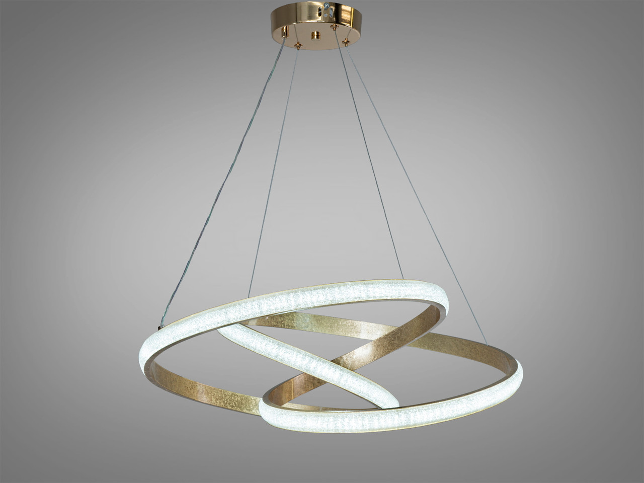 Підвісна люстра LED Diasha CT300G золото 82Вт 3CCT 4510 лм Підвісна люстра LED Diasha CT300G золото 82Вт 3CCT 4510 лм