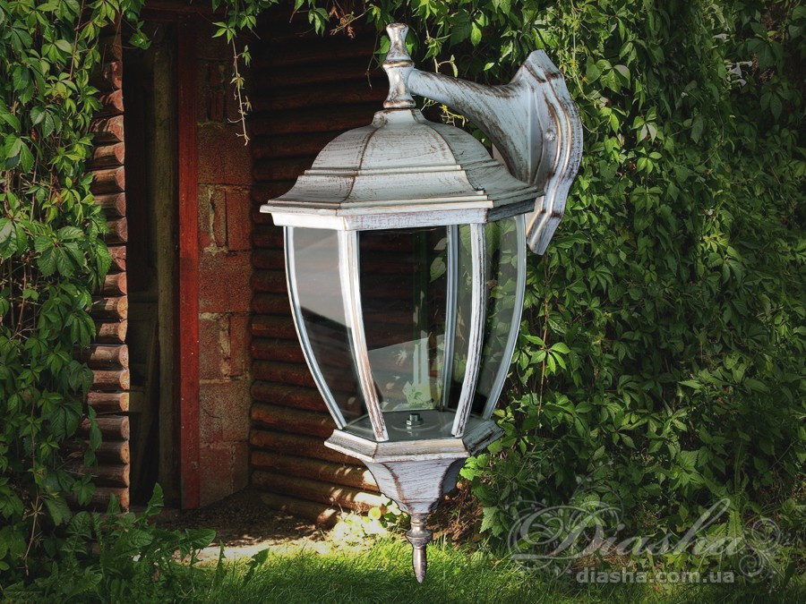 Бра садово-паркове Diasha DJ001-M-W1 WH Eglo, E27, 100W, білий з патиною, класичний стиль для зовнішнього освітлення