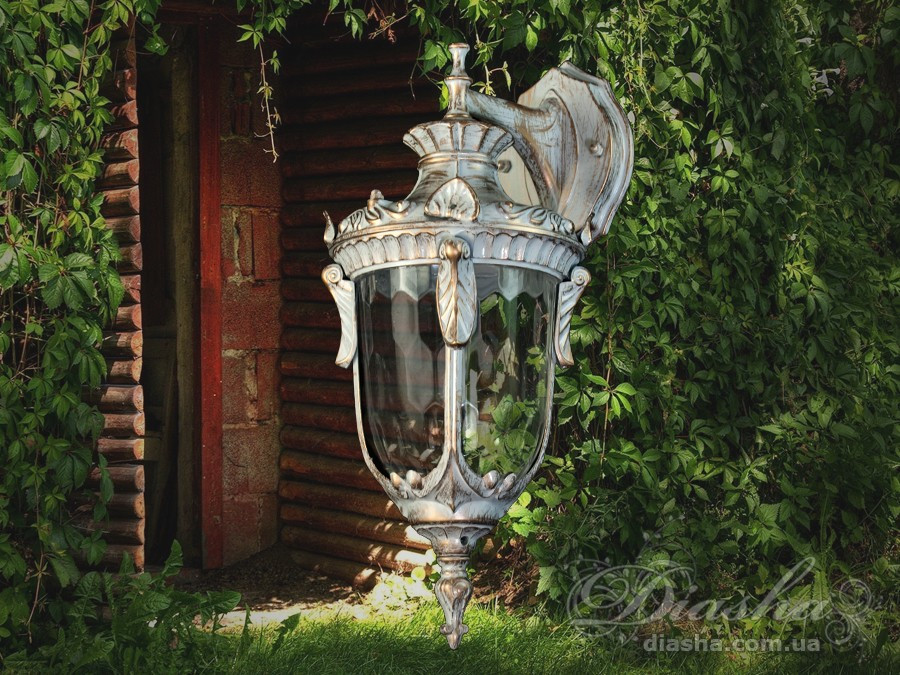 Світильник садово-парковий Diasha DJ004-S-W1 WH E27, 60W, IP40, білий з патиною, класичний стиль для зовнішнього освітлення