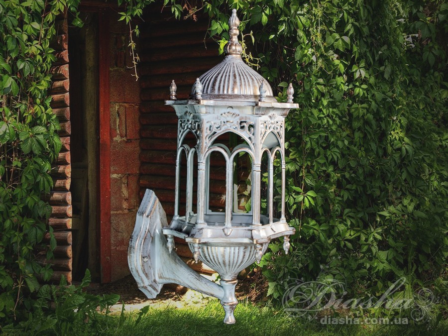 Садово-парковий світильник класичний Diasha DJ018-M-W1 WH, E27, 100W, біла патина, 45 см, IP40