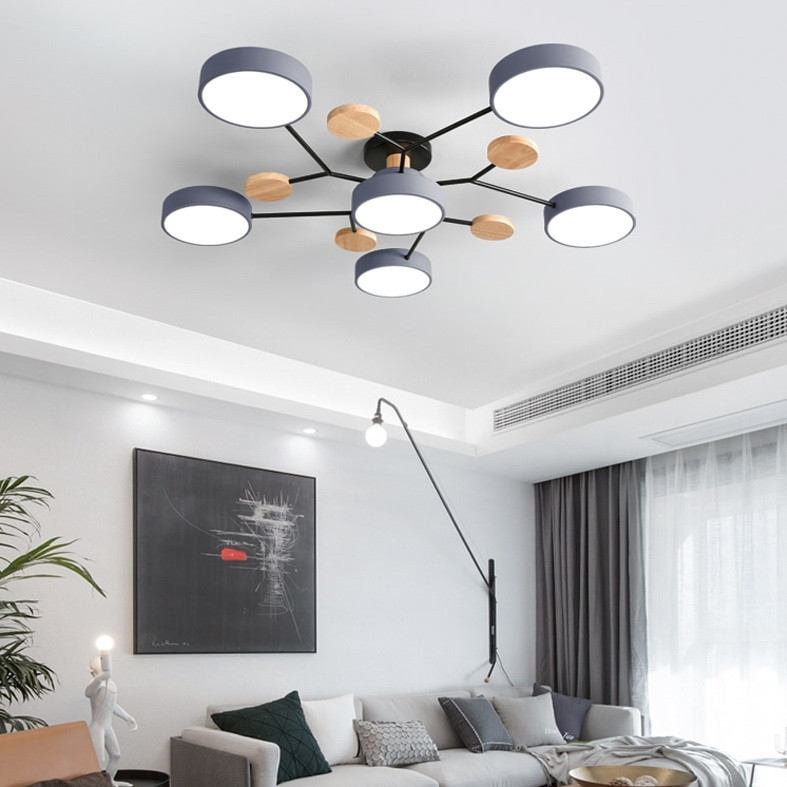 Світлодіодна LED люстра Linisoln Dim 9609/5+1GY Світлодіодна LED люстра Linisoln Dim 9609/5+1GY