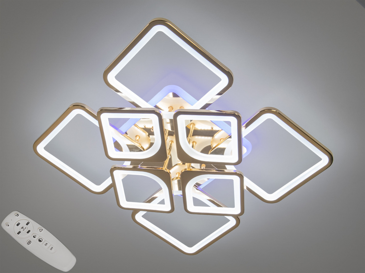 Стельовий світильник LED Diasha H8060/4+4G, 155W, 3200K-6500K, золото, сучасний стиль для дому